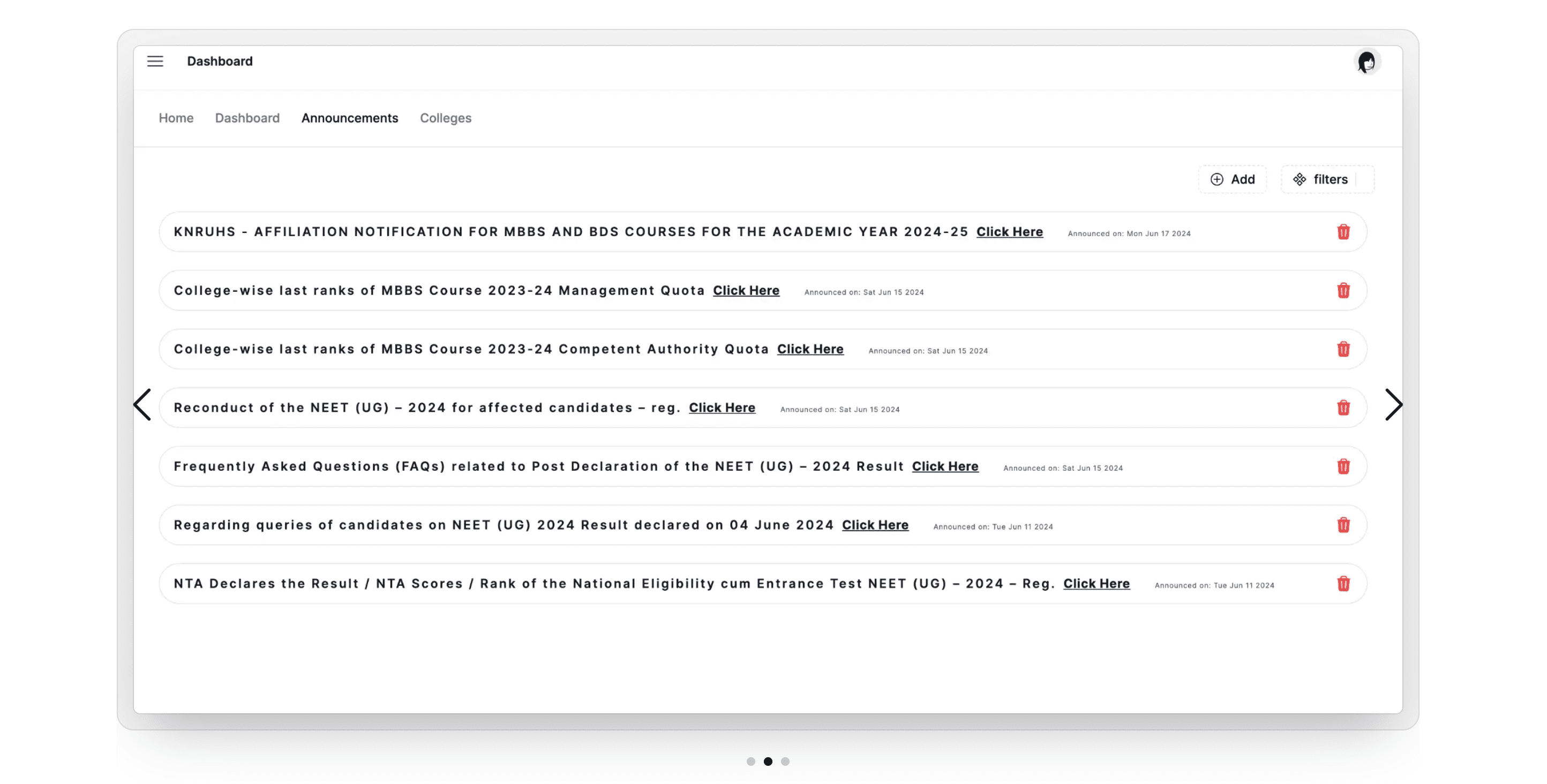 MedicosAdda dashboard-grayscale